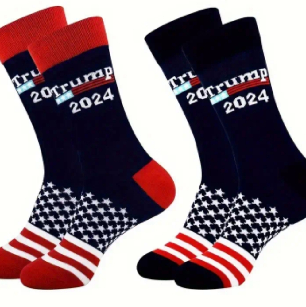 Trump 2024 Crew Socks! NWT! 2 color choices!
